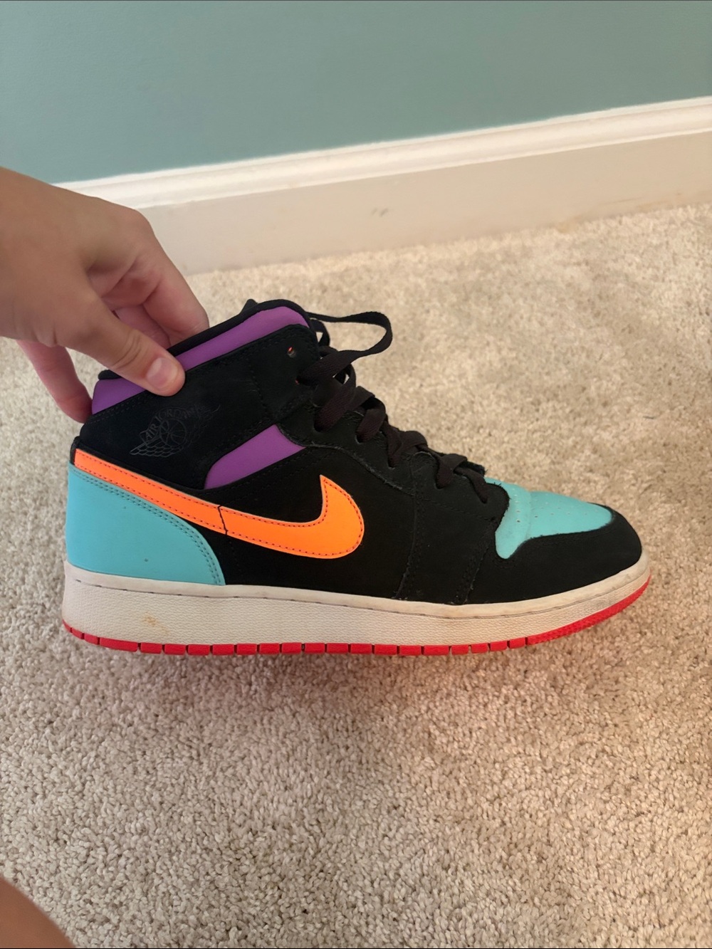 Jordan 1 Mid Multi Color GS - Picture 4 of 7